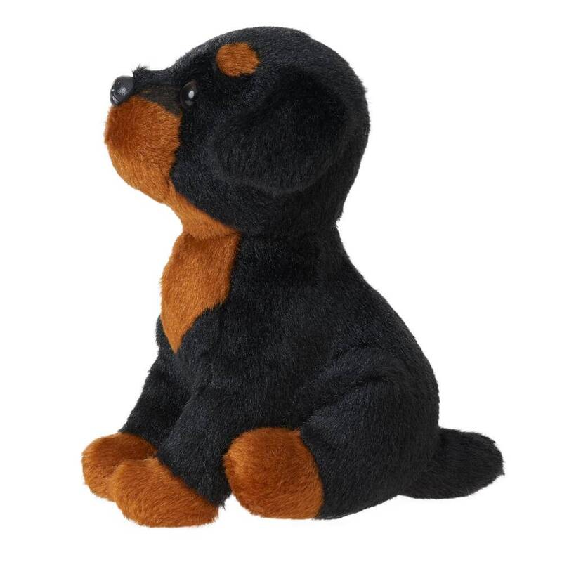 Cuddlimals Dog Dexter Rottweiler Seated Plush Toy 15cm True Blue Toys