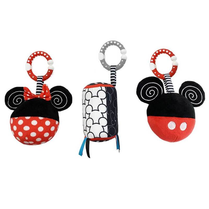 Disney Baby Mickey & Minnie Developmental Hanging Toy 3 Pack True Blue Toys Australia