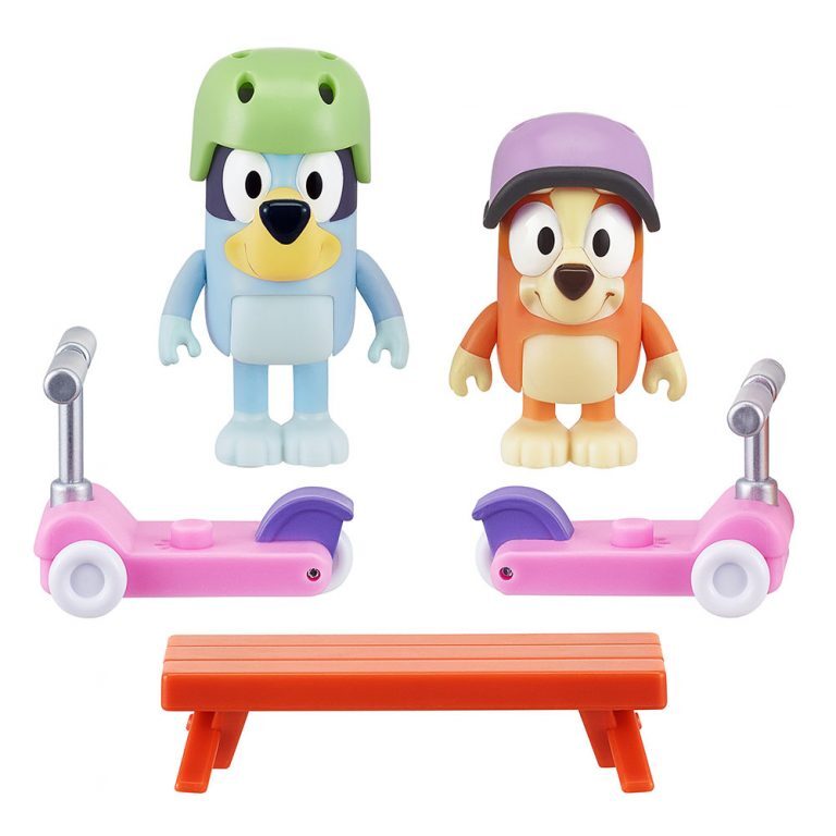 Bluey & Bingo's Scooter Fun Figurines 2 Pack True Blue Toys Australia