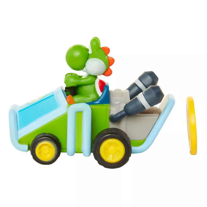 Nintendo Mario Kart Yoshi Coin Racer Pull Back Car Jakks Pacific