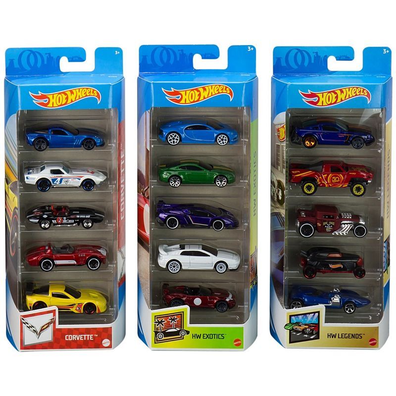 Hot wheels cars pack shop of 5