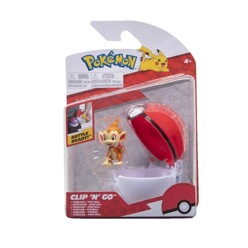 Pokemon Chimchar + Poke Ball Clip 'N' Go Figurine Set | True Blue Toys ...