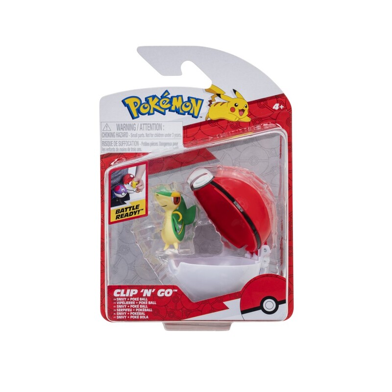 Pokemon Snivy + Poke Ball Clip 'N' Go Figurine Set | True Blue Toys ...