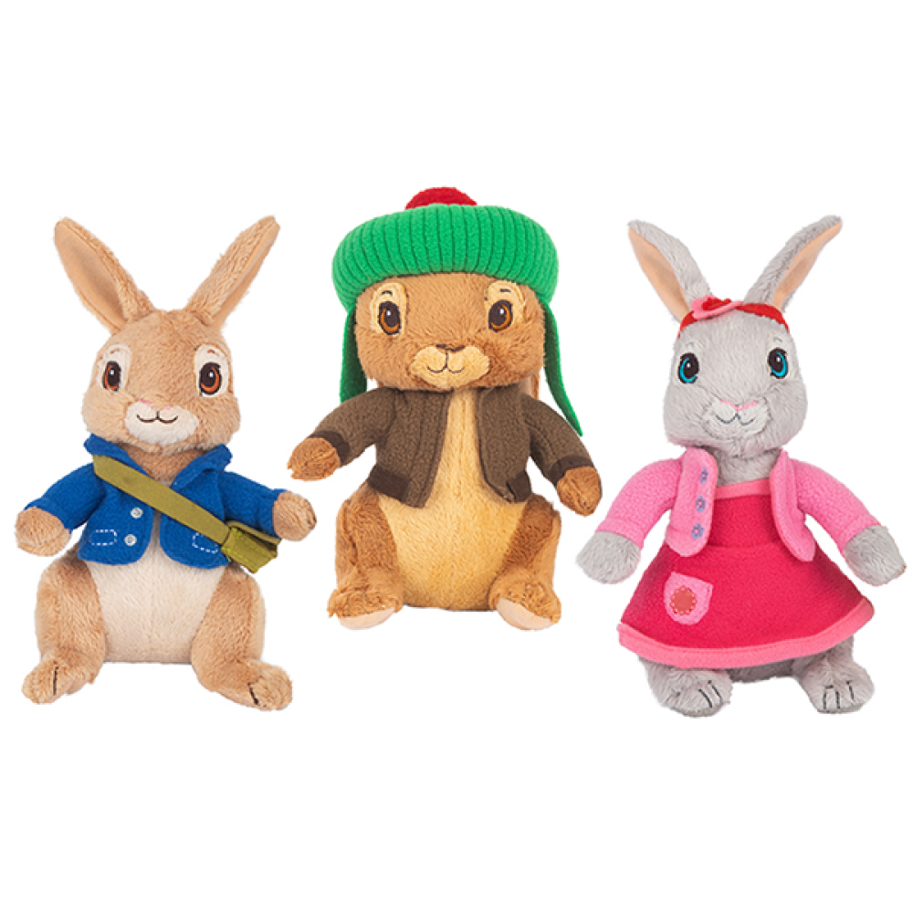 Peter Rabbit Animated Plush Toys 3 Pack 22cm | True Blue Toys Australia