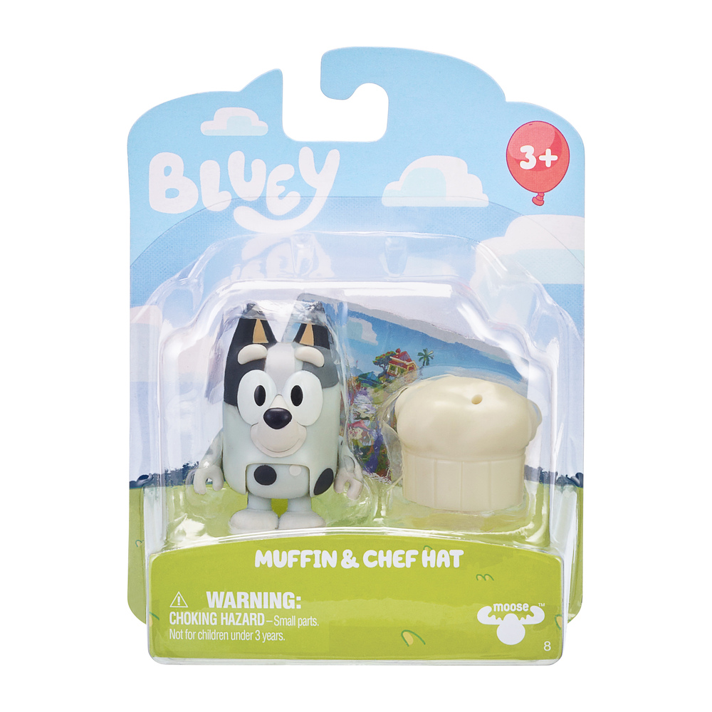 Bluey Story Starters Muffin & Chef Hat Single Figurine Pack True Blue Toys Australia