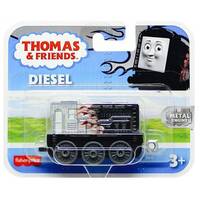 Thomas & Friends Diesel Diecast Metal Push Along Engine Small Black Flames image