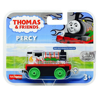 Thomas & Friends Percy Diecast Metal Push Along Engine Small Green Flames image