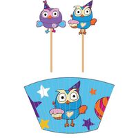 Giggle & Hoot Party Cupcake Cases and Picks 24 Pack image