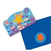 Giggle & Hoot Postcard Party Invitations 8 Pack image