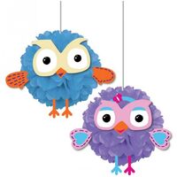 Giggle & Hoot Fluffy Party Decoration 2 Pack image