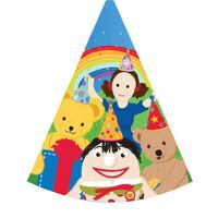 Play School Paper Cone Party Hats 15cm 8 Pack image
