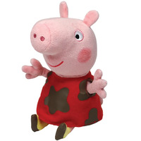 Ty Beanies Peppa Pig Muddy Peppa Plush Toy 15cm image