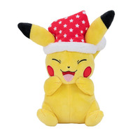 Pokemon Pikachu Santa Hat Christmas Plush Toy 20cm image