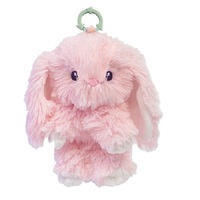 Resoftables Mini Bunny Clip On Plush Toy 12cm Pink image