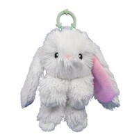 Resoftables Mini Bunny Clip On Plush Toy 12cm White image