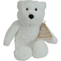 Resoftables Snowie Polar Bear Recycled Plush Toy 30cm image