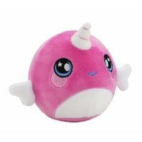 Squeezamals Series 2 Narcissa Narwhal Plush Toy 10cm Pink image