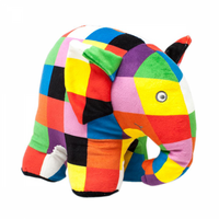 Elmer the Patchwork Elephant Plush Toy 20cm image