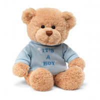 GUND Message Bear It's A Boy Plush Toy Blue 32cm image