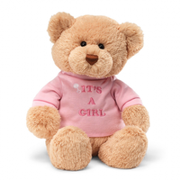 GUND Message Bear It's A Girl Plush Toy Pink 32cm image