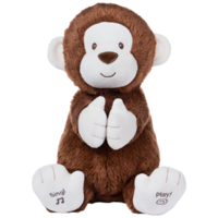 GUND Baby Clappy the Monkey Animated Plush Toy 28cm image
