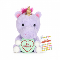 Swizzels Love Hearts Be Unique Unicorn Plush Toy 18cm image