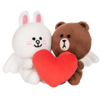 Line Friends Bears Cupid Love Plush Toy 10cm image