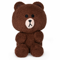 Line Friends Bear Plush Toy Brown 18cm image
