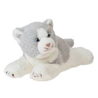 Cuddlimals Cat Griffin Grey Lying Plush Toy 25cm image
