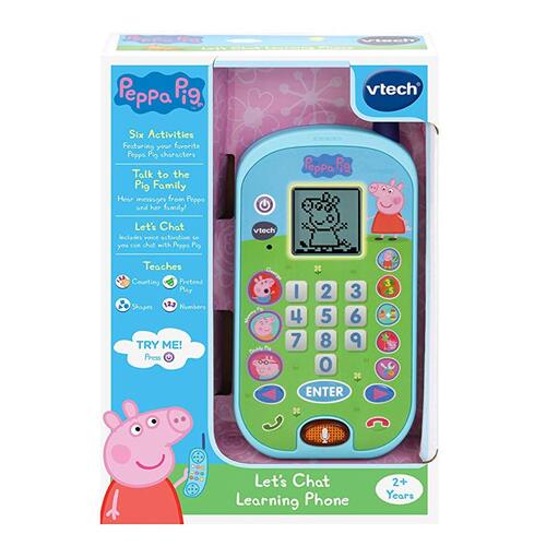 Vtech Peppa Pig Let's Chat Learning Phone Educational Toy