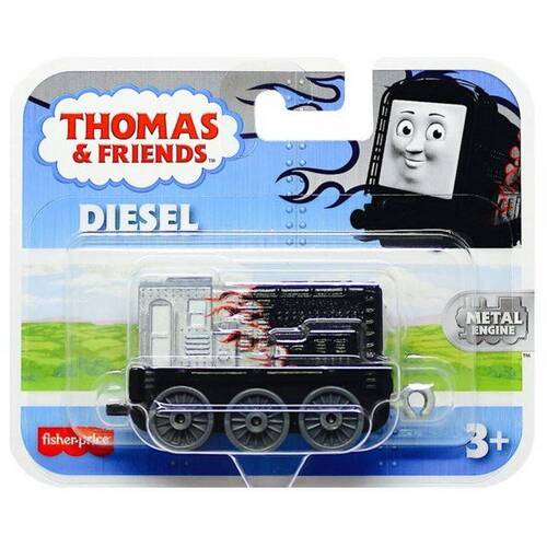 Thomas & Friends Diesel Diecast Metal Push Along Engine Small Black Flames