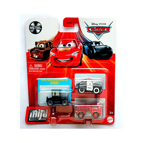 Disney Pixar Cars Lizzie Red Sheriff Mini 3 Pack