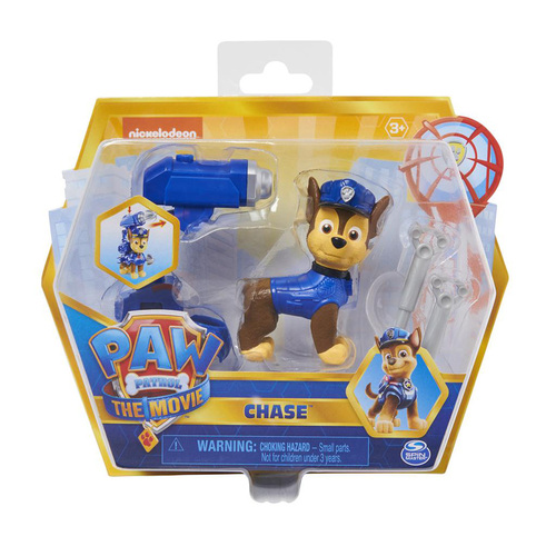 Paw Patrol Movie Chase Hero Pup Figurine 15cm Blue