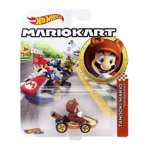 Hot Wheels Mario Kart Tanooki Mario Standard Kart