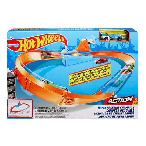 Hot Wheels Rapid Raceway Champion Action Playset