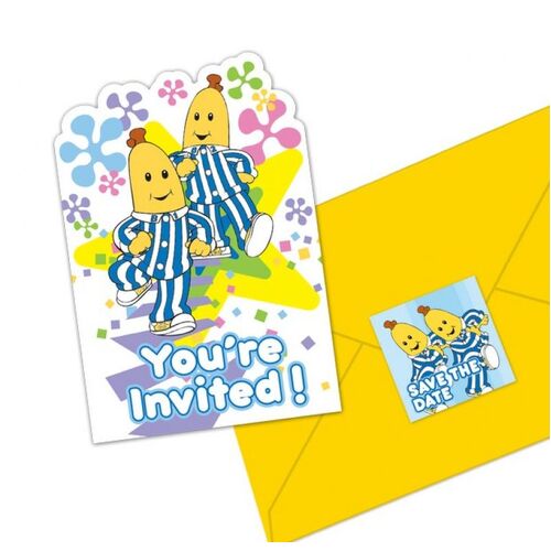 Bananas in Pyjamas Postcard Party Invites 8 Pack