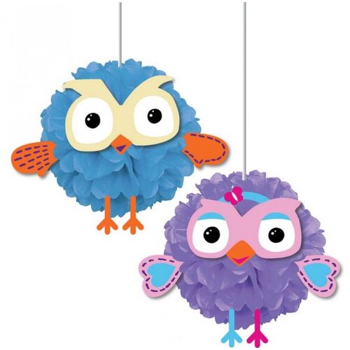 Giggle & Hoot Fluffy Party Decoration 2 Pack