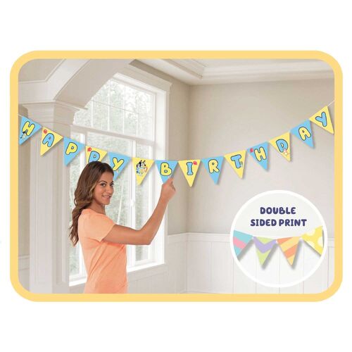 Bluey Paper Bunting Banner 4.5m