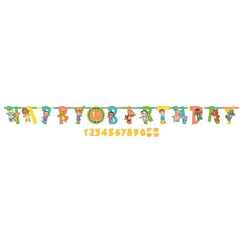 CoComelon Jumbo Add-An-Age Letter Banner Kit
