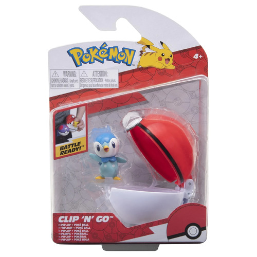 Pokemon Piplup + Poke Ball Clip 'N' Go Figurine Set