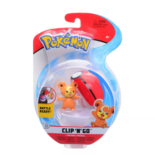 Pokemon Teddiursa Poke Ball Clip 'N' Go Figurine Set