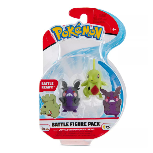 Pokemon Larvitar & Morpeko (Hangry Mode) Battle Figurine Pack