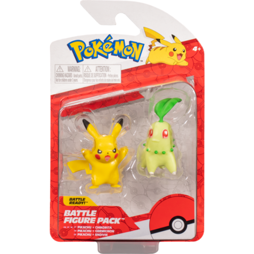 Pokemon Pikachu & Chikorita Battle Figure Pack Small