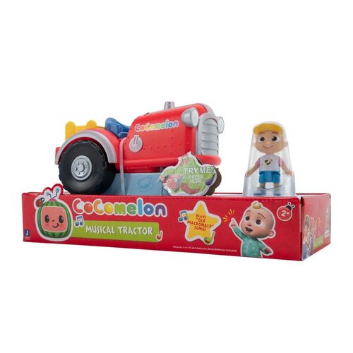 CoComelon Musical Tractor Toy Red