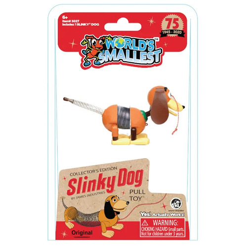 Worlds Smallest Mini Slinky Dog Pull Toy