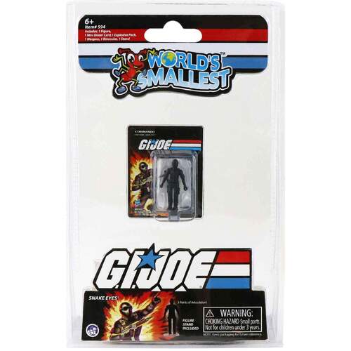 Worlds Smallest GI Joe Mini Snake Eyes Action Figure