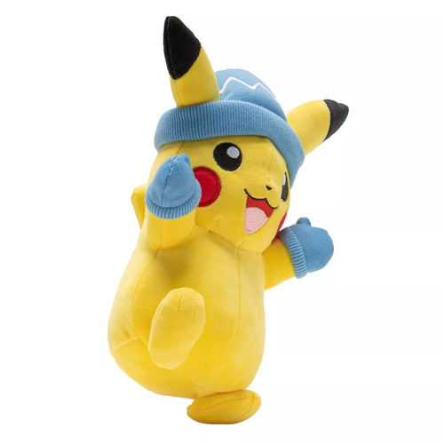 Pokemon Pikachu Blue Beanie & Mittens Plush Toy 20cm