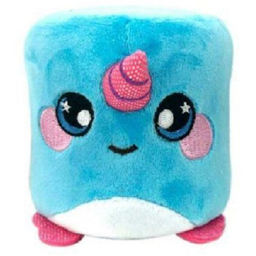Squeezamals Gerry Narwhal Marshmallow Plush Toy 8cm Blue