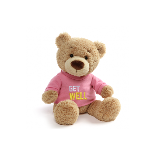 GUND Message Bear Get Well Plush Toy Pink 32cm