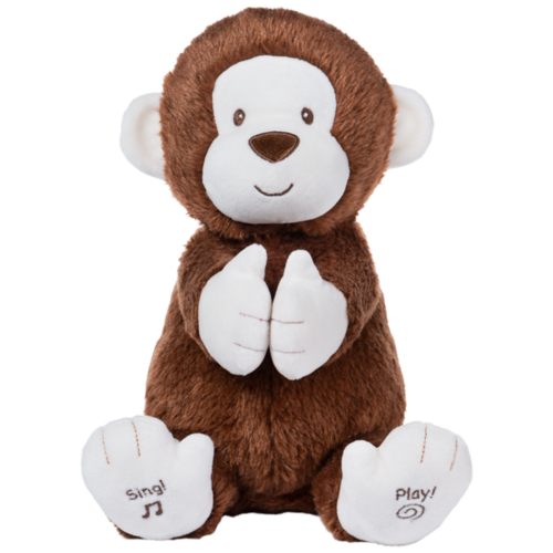 GUND Baby Clappy the Monkey Animated Plush Toy 28cm